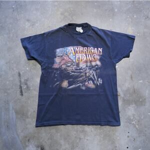 Vintage 90s Biker The Great American Hog Graphic Tee